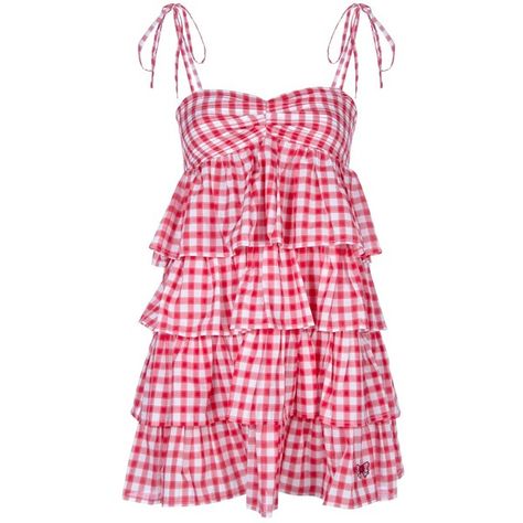 FIX DESIGN gingham dress Red Spaghetti Strap Dress, Red Gingham Dress, Pink Gingham Dress, Red Ruffle Dress, Oh Yeah, Spaghetti Strap Dress, Red Gingham, Dresses Floral, Gameday Outfit