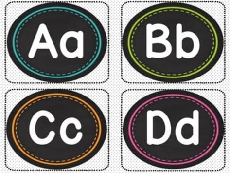 Letters WORD WALL HEADERS Chalkboard Theme by Teacher Features | TPT Magnetic Word Wall, Student Created Alphabet Wall, Chalkboard Theme, Word Wall Headers, Colorful Borders, 26 Letters, Word Wall, New Words, Classroom Organization