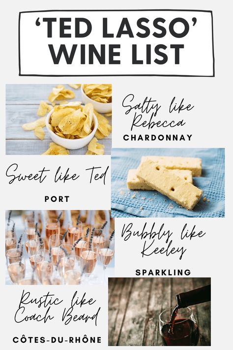 ‘Ted Lasso’ Wine List ⋆ Review Ted Lasso Recipe, Ted Lasso Food, Ted Lasso Party Food, Ted Lasso Party Ideas, Ted Lasso Party, Soccer Fundraiser, Nate The Great, Soccer Birthday Parties, Ted Lasso