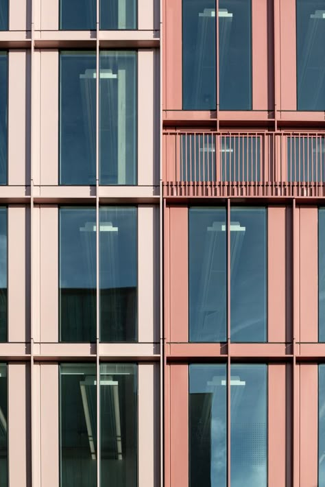 Duggan Morris, Building Skin, Architecture Facade, London Interior Design, Office Architecture, Colour Architecture, High Building, London Architecture, Apartment Architecture