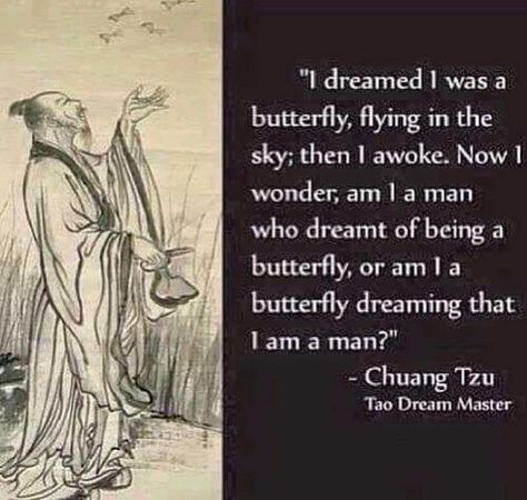 Nature of a dream Chuang Tzu, Lao Tzu Quotes, Francis Picabia, Dream Master, Zen Quotes, Tao Te Ching, Eastern Philosophy, Sound Meditation, Psy Art