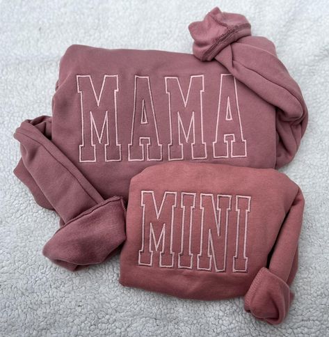 🚨New Item Alert!!🚨 Mama and Mini Sweatshirts Text is customizable if requested! Adult through toddler sizes available. Adult and youth sweatshirts will be the super soft Bella sponge fleece, toddler will be a slightly different shade, and is pictured below! Order today: https://www.eandhcreations.com/products/mama-and-mini-matching-embroidered-sweatshirts-bella-canvas-crewnecks Mama And Daughter, Matching Siblings Top, Mother Daughter Date Ideas, Newborn Fashion, Mama And Mini, Mothers Bag, Mother Daughter Photography, Matching Sweatshirts, Toddler Life