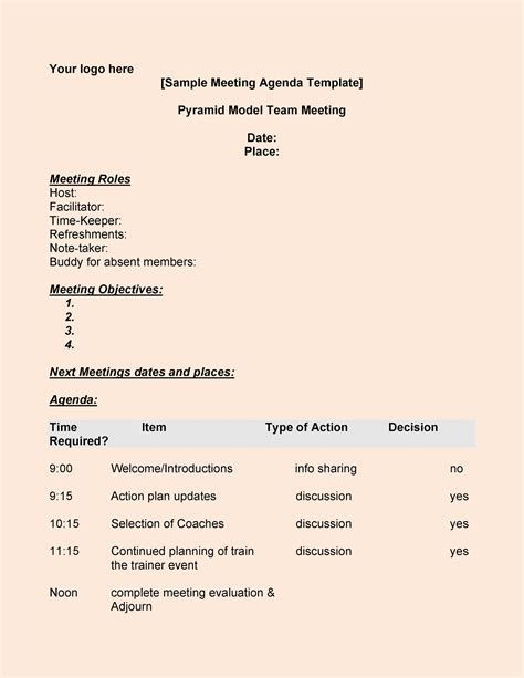 Template For Meeting Agenda And Minutes 18 best Meeting Minutes Templates images on Pinterest Role models from www.pinterest.comMeetings can be a valuable tool for organizations to discuss i...  #Meeting #Minutes Evs Worksheet, Time Template, Team Meeting Agenda, Business Agenda, Meeting Template, Meeting Minutes, Meeting Agenda Template, Blank Templates, Policy Template