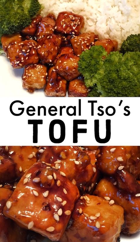 Takeout At Home, General Tso Tofu, Asian Tofu, Vegan Carrot Soup, Tofu Recipes Vegan, Tso Chicken, General Tso Chicken, Savory Foods, General Tso