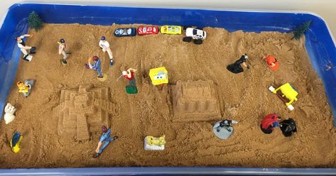 Sand Tray Ideas, Sand Play Therapy, Sand Therapy, Sandplay Therapy, Therapeutic Art Activities, Sand Tray Therapy, Sand Tray, Kids Sand, Reunification