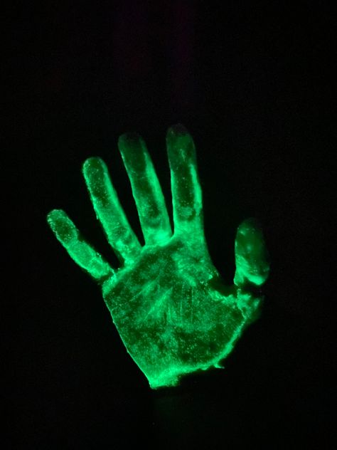 Ghost hand picture Glowing Hands Aesthetic, Glow In The Dark Photography, Radium Aesthetic, Radium Girls Aesthetic, Glow Astethic, Glowing Green Aesthetic, Glowstick Aesthetic, Uv Aesthetic, Horror Storyboard