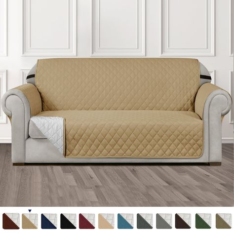 Subrtex Reversible Sofa Slipcover Non-Slip Washable Couch Cover (Oversize Sofa, Sand) - Walmart.com Sofa Covers Online, Couch Protector, Quilted Sofa, Recliner Slipcover, Loveseat Slipcovers, Pet Sofa, Sofa Slipcover, Box Cushion, Small Sofa