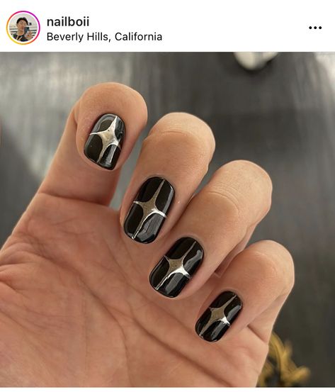 Long Nails Ombre, Black Nails Summer, Nails Xiaohongshu, Nail Design Dark, Acubi Nails, Icicle Nails, Stargirl Nails, Nails Asian, Nails Emo