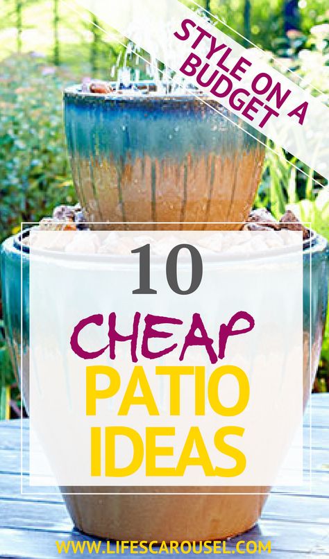 Cheap Patio Ideas, Deck Ideas On A Budget, Small Patio Ideas On A Budget, Diy Patio Ideas, Small Patio Decor, Cheap Patio, Outdoor Patio Space, Budget Patio, Apartment Patio