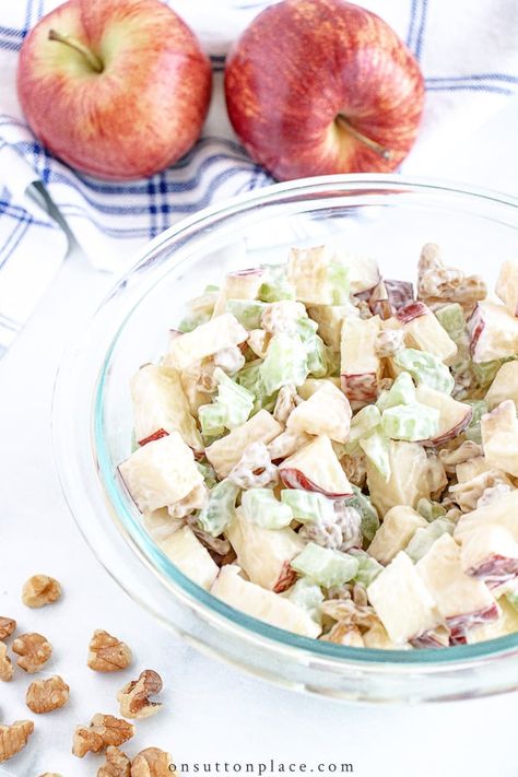 Apple Fruit Salad Recipe Easy, Apple Recipes Honeycrisp, Broccoli And Honey Crisp Apple Salad, Summer Apple Salad Recipes, Fresh Apple Salad Recipes, Apple Salad Recipe Waldorf, Fresh Apple Recipes Easy Healthy, Recipes Using Fresh Apples, Apple Dishes Easy