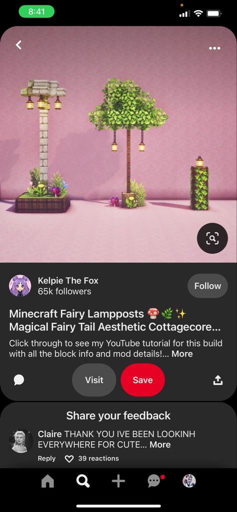 Minecraft Light Post Ideas Cottagecore, Cute Minecraft Lantern Ideas, Cute Minecraft Light Ideas, Plant Banner Minecraft, Minecraft Outside Lights, Minecraft Path Lighting Ideas, Light Post Minecraft Ideas, Cute Minecraft Lamp Posts, How To Light A Candle In Minecraft