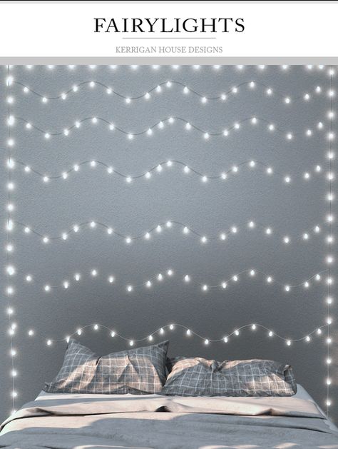 [KHD] Fairylights Set | Kerrigan House Designs on Patreon Sims 4 Cc Furniture Living Rooms, Sims 4 Beds, Die Sims 4, Mod Furniture, Sims 4 Clutter, Sims 4 Bedroom, Sims 4 House Plans, The Sims 4 Packs, Sims 4 Expansions