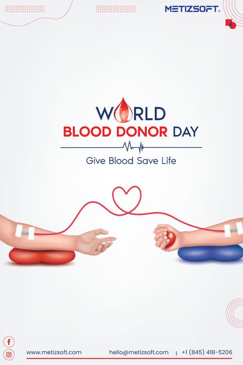 The blood you donate gives someone another chance at life. So, give the gift of life and donate your blood. Happy World Blood Donor Day! 🩸 #worldblooddonorday #donateblood #savelives #savelife #blooddonation #blooddonor #blood #WorldBloodDonorDay2023 #metizsoft World Blood Donor Day, Blood Donor Day, Blood Donor, Blood Donation, Content Management System, Content Management, Save Life, The Gift, India