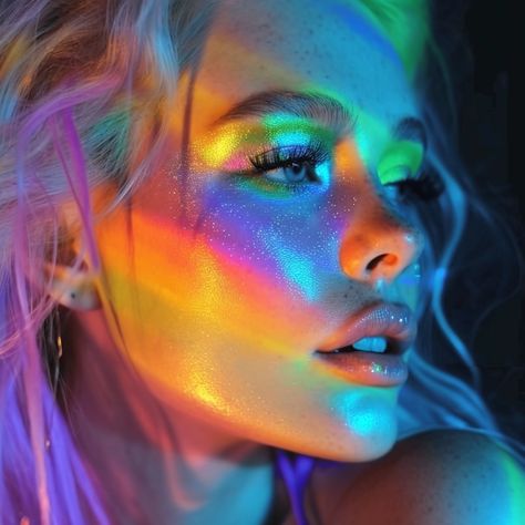 Stunning inspired creation curated by ThetaCursed, License: CC BY-NC 4.0 Color Out Of Space, Artsy Photography, Reference Photos For Artists, Self Portrait Photography, Photography Company, Rainbow Aesthetic, Best Portraits, Beauty Portrait, Female Portraits