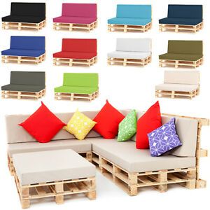 Garden Furniture Diy, Pallet Furniture Cushions, Pallet Patio Furniture Diy, Pallet Cushions, Pallet Seating, Pallet Garden Furniture, Pallet Patio Furniture, Pallet Patio, Pallet Sofa