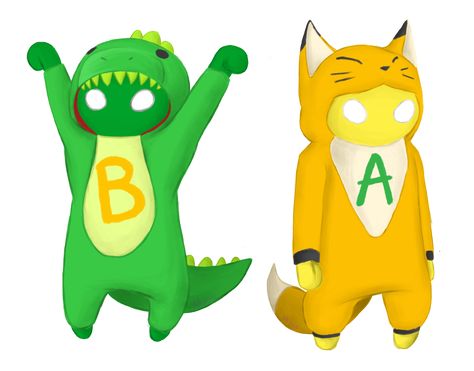 A & B | Gang Beasts Gang Beasts Characters, Leo Cake, Inktober Ideas, Xbox Cake, Gang Beasts, 9th Birthday Cake, 9th Birthday, Video Game Characters, Game Character