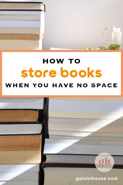 Book Storage For Small Rooms, Closet Book Storage, Book Shelf Space Saving, Book Storage Ideas Adults, Book Shelves For Small Rooms, Smart Book Storage, Storage For Books Small Spaces, How To Stack Books, Bedroom Decor Bookshelves