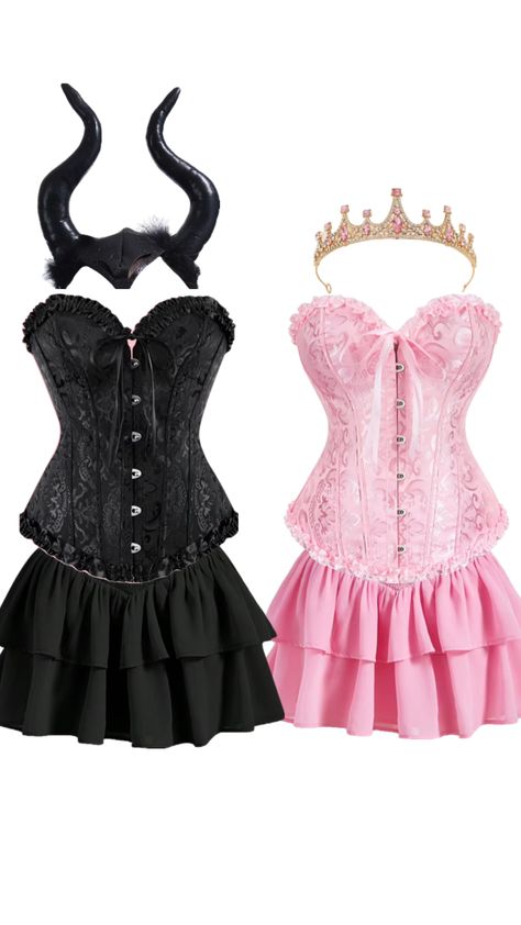 Corset Halloween Costumes, Cute Group Halloween Costumes, Classy Halloween Costumes, Duo Costumes, Pretty Halloween Costumes, Girly Movies, Duo Halloween Costumes, Cute Couple Halloween Costumes, Trendy Halloween Costumes