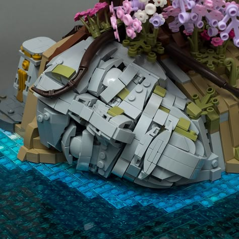 Lego Treats, Lego Statue, Kratos And Atreus, Lego 3d, Lego Landscape, Lego Dnd, Lego Clones, Lego Techniques, Lego Medieval