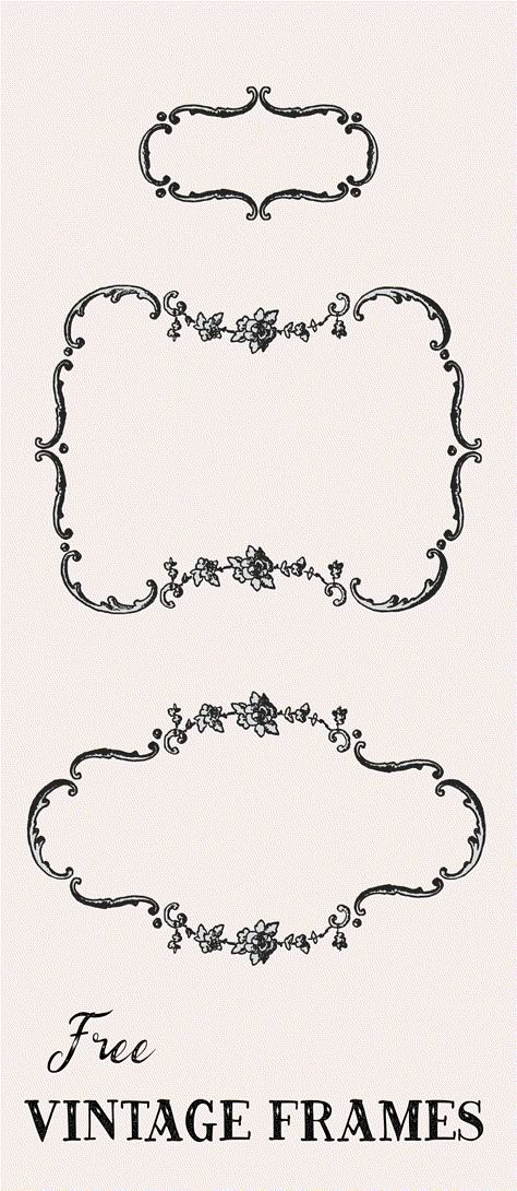 Victorian Borders Frames, Vintage Frame Clipart, Victorian Frame Design, Victorian Frame Illustration, Victorian Frames Vintage, Antique Frame Drawing, Victorian Border Design, Victorian Doodles, Dresser Mural