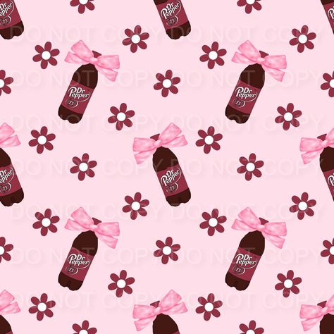 cherry soda coquette bow seamless file Pink Dr Pepper Wallpaper, Wallpaper Backgrounds For Christmas, Pink Cute Things, Pink Hello Kitty Wallpapers, Bow Wallpaper Iphone, Cute Food Wallpaper, Cherry Soda, Iphone Wallpaper Preppy, Cute Images For Wallpaper