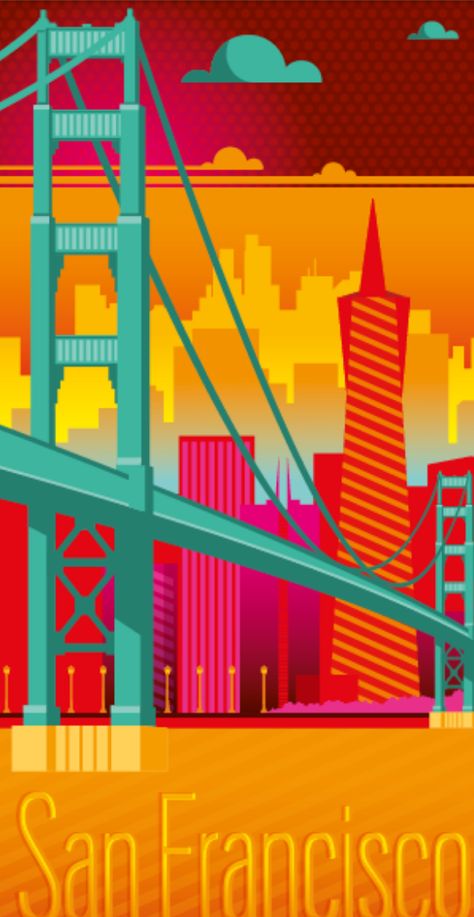 California Painting, San Francisco At Night, Travel Post, Studio Ideas, Stunning Wallpapers, City State, Cricut Projects Vinyl, Travel Memories, Vintage Holiday