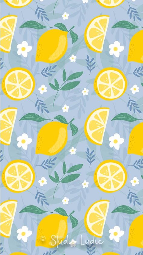 Summer Prints Wallpaper, Summer Wallpapers, Boho Art Drawings, Red Colour Palette, Fruit Wallpaper, Summer Color Palette, Lemon Patterns, Diy Wallpaper, Collage Background