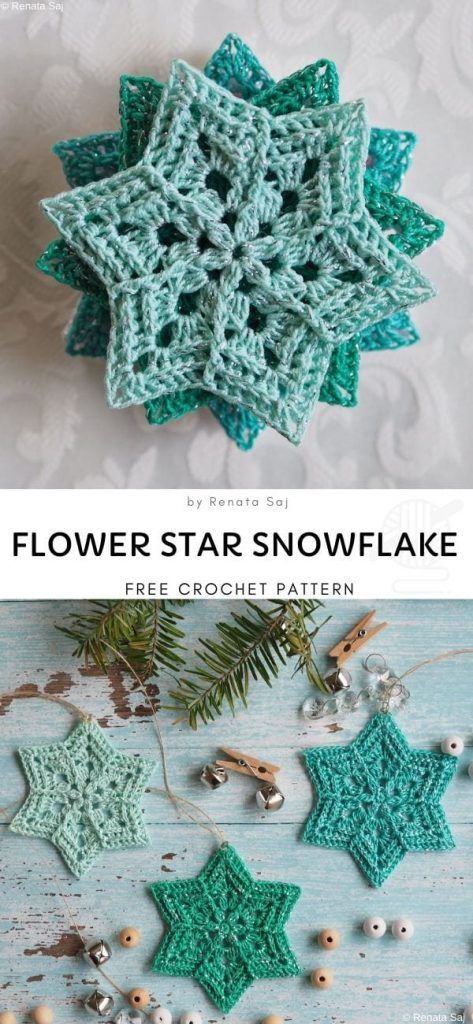 Crochet Christmas Decorations Pattern, Crocheted Christmas Decorations, Crochet Winter Decor, Christmas Crochet Decorations, Christmas Decorations Crochet, Snowflakes Crochet, Xmas Crochet, Crochet Decorations, Crochet Holiday