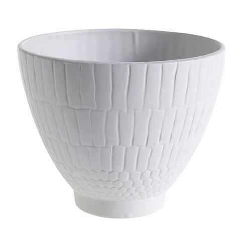 The Zumi Compote collection features white  ceramic pots in <a href="/index.php?Engine=sphinx&Search=zumi">two  sizes</a>.  Perfect for plants, floral   arrangements and  <a href="/permanent-botanicals-and-succulents-(650000)/succulents-(657500)/">succulents</a>. Compote Bowl Centerpiece, Compote Vase, Magnolia Decor, Design Style Quiz, Plant Pot Design, Pine Cone Candles, Bowl Centerpiece, White Bowl, Pot Designs