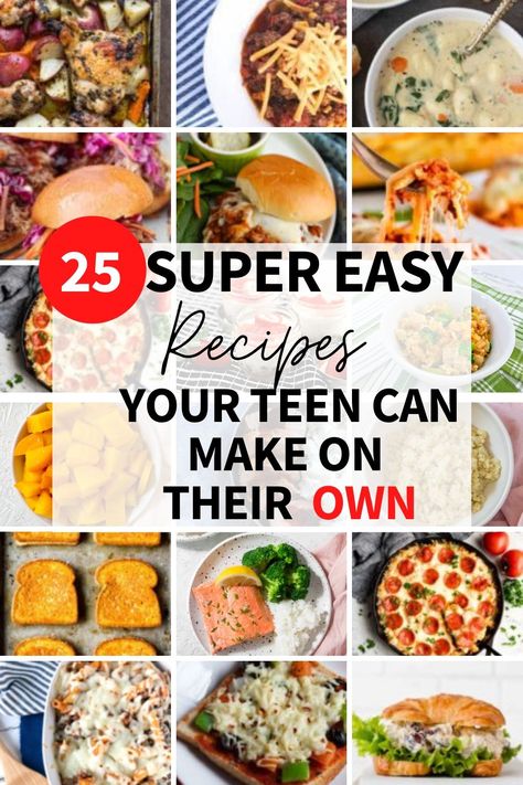 Teen Cooking Recipes, Salads For Lunch, Easy Weeknight Dinners Healthy, Lunch Dessert, Recipe For Teens, Dinner Vegan, Easy Recipes For Beginners, Tasty Dinner, Recipes Delicious