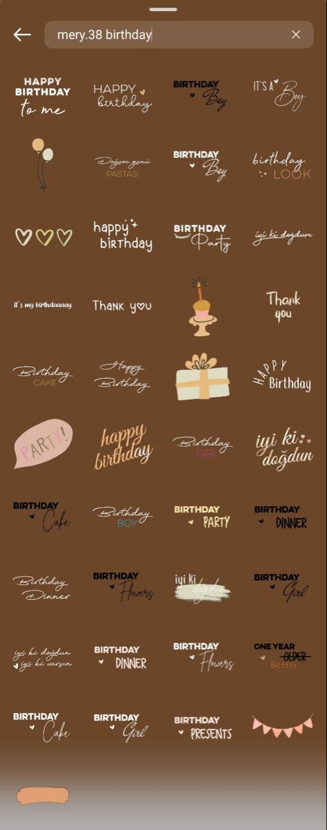 Snapchat Birthday Stickers, Instagram Graphics Birthday, Insta Story Hacks For Birthday, Instagram Gif Happy Birthday, Instagram Story Stickers Birthday, Birthday Fonts Instagram, Birthday Instagram Gifs, Birthday Soon Story Instagram Ideas, Aesthetic Gif For Instagram Stories