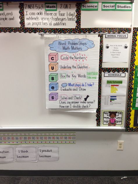 Cubes Anchor Chart, Cubes Math Strategy Anchor Charts, Cubes Problem Solving Strategy, Cube Math Anchor Chart, Cubes Word Problem Anchor Chart, Math Strategies Anchor Chart, Two Step Word Problems 2nd Grade Anchor Chart, Cubes Math Strategy, Math Problem Solving Strategies