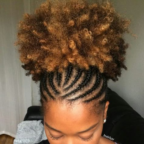 Puff Hairstyles, Afro Puff Hairstyles, Ponytail Braided, Braids Natural, Afro Ponytail, Cornrow Ponytail, Black Hairstyle, Black Hair Updo Hairstyles, Ultra Beauty