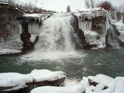 Hillcrest Mine and Lundbreck Falls - Crowsnest Pass, Alberta, Canada Lundbreck Falls, Waterton Lakes National Park, Continental Divide, Gravel Road, Concrete Structure, Winter Beauty, Coal Mining, Travel South, Water Tower