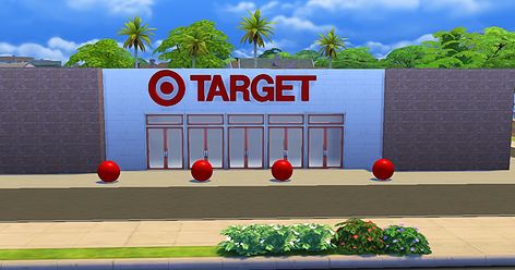 TS4 & TS3 Target Sign & Ball  - YDB Target Sign, Sims 4 Jobs, Outside Flooring, Lotes The Sims 4, The Sims 4 Lots, Sims 4 Cc Folder, Sims 4 Cc Furniture, Sims 4 Collections, Sims Community