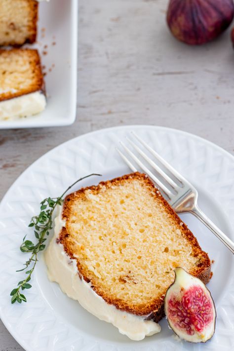 Olive oil cake & honey mascarpone frosting — Michelle Bessudo Vanilla Olive Oil Cake, Peach Olive Oil Cake, Honey Olive Oil Cake, Pumpkin Olive Oil Cake, Olive Oil Dessert, Herb Cake, Olive Oil Loaf Cake, Marscapone Frosting, Baking Night