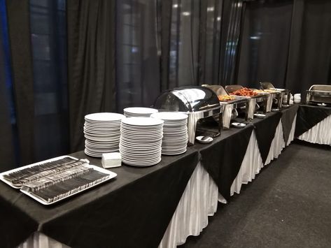 Seminar Set Up, Catering Set Up Ideas Display, Catering Set Up, Bufette Ideas, Buffet Wedding Table Setting, Wedding Buffet Table Decor, Buffet Table Settings, Wedding Buffet Table, Party Buffet Table