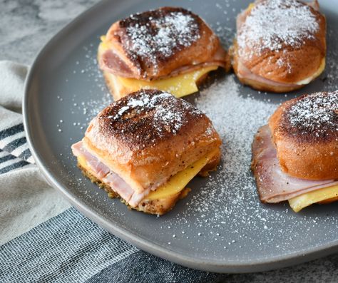 I’ve got the perfect easy brunch, lunch or appetizer recipe for you- Easy Gluten Free Monte Cristo Sliders. I used vegan cheese and made this a dairy free monte cristo recipe as well. This recipe has been sponsored by Canyon Bakehouse. We believe in sharing all of the gluten free goodness and Canyon is one... The post Easy Gluten Free Monte Cristo Sliders appeared first on Living Freely Gluten Free. Monte Cristo Recipe, Monte Cristo Sliders, Gluten Free Finger Foods, Mold Recipes, Gluten Free Brunch Recipes, Gluten Free Recipes Appetizers, Dairy Free Lunch, Dairy Free Appetizers, Gluten Free Brunch