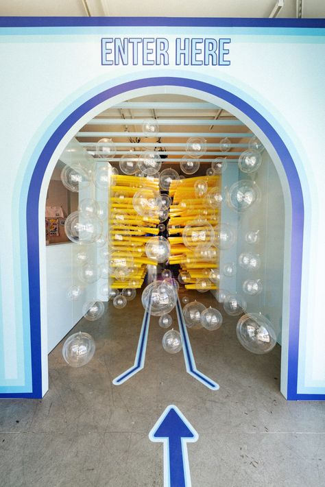 This Whimsical BÉIS Pop-Up Created a Car Wash for Luggage | BizBash Marketing Activations, Event Entrance, Second Birthday Ideas, Pop Up Bar, Baby Event, Kids Pop, Photo Room, Brand Pop, Experiential Marketing