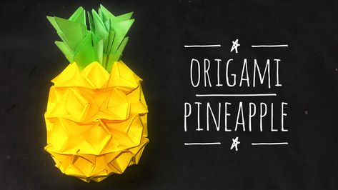 Paper Pineapple, Paper Fruit, How To Make Origami, Box Art, Pineapple, Origami, The Creator, Fruit, Make It Yourself