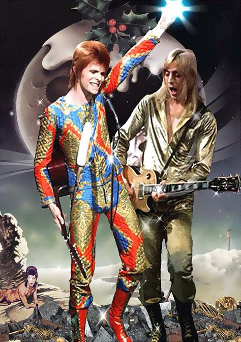 David Bowie and Mick Ronson David Bowie Fashion, David Bowie Pictures, Ian Hunter, Bert Stern, Mick Ronson, 70s Glam, David Bowie Ziggy, Bowie Art, Marc Bolan