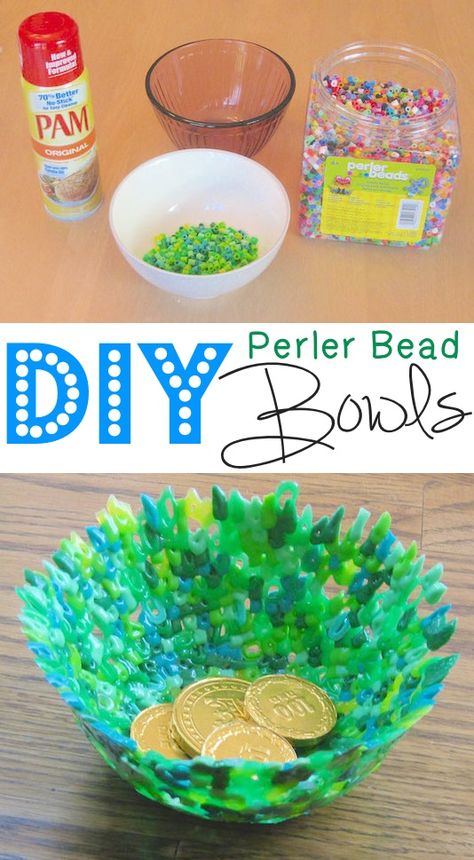 DIY Perler Bead Bowls -- 29 clever crafts for kids that parents will actually enjoy doing, too! Bead Bowl, Diy Bowl, Perler Beads Ideas, Diy Perler Beads, Crafts For Kids To Make, Fun Crafts For Kids, Kid Activities, Crafts For Teens, Easy Diy Crafts