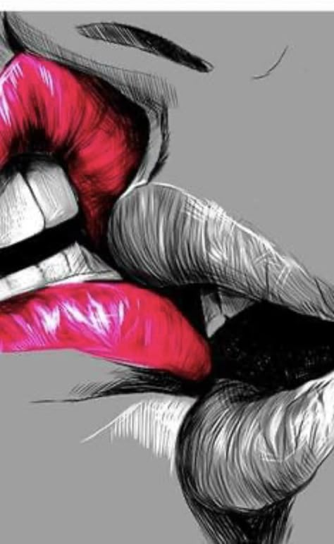 Cherry Sorbet, Sarcastic Wallpaper, Lip Artwork, Pop Art Lips, Lips Art Print, Helloween Wallpaper, Female Lips, Lips Art, Lip Wallpaper