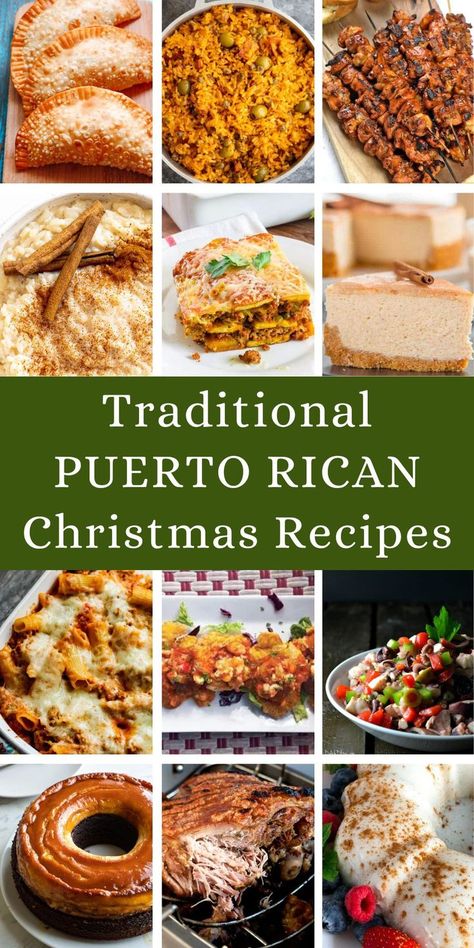 Puerto Rican Christmas Dinner Recipes Puerto Rican Christmas Food, Spanish Christmas Food, Traditional Puerto Rican Food, Spanish Rice Recipe Easy, Authentic Spanish Recipes, Traditional Spanish Recipes, Traditional Christmas Dinner, Christmas Food Recipes, Christmas Brunch Recipes