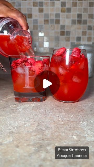 THEBESSLIFE on Instagram: "Patron Strawberry Pineapple Lemonade #drinkrecipe #drinkrecipes #drink #tequila #viral #millionaiiredee #asmr #satisfyingvideo #bartender #bartenderlife #asmrsounds #fyp #asmrvideo #cocktail #cocktailbar #cocktails #craftcocktails #patron #simplylemonade #strawberrydaquirimix #pineapples #drinkathomecocktails #drinkstiktok #summerdrinks" Pineapple Hennessy Lemonade, Patron Drinks, Strawberry Lemonade Hennessy Drink, Strawberry Lemonade Drink Alcohol, Tito’s Strawberry Lemonade, Acholic Beverages Pineapple, Simply Lemonade, Pineapple Lemonade, Pineapple Strawberry