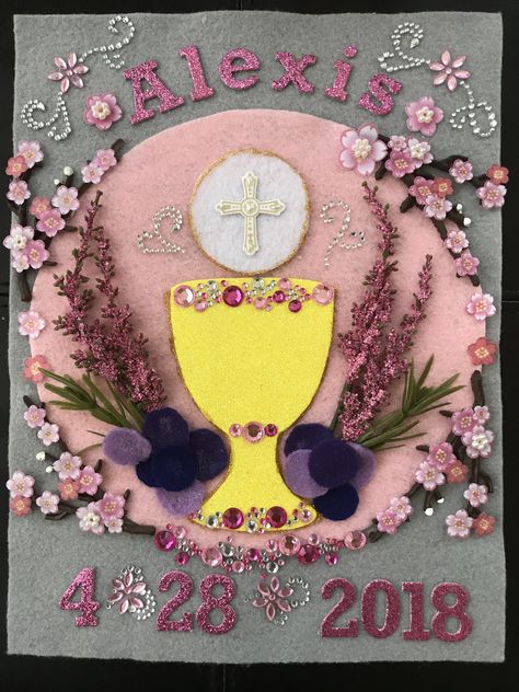 First Communion Banner First Communion Banner Girl, Communion Banner Ideas Catholic, First Communion Banners Catholic, 1st Communion Banner Ideas, First Communion Banner Ideas, Communion Banner Ideas, Communion Banners, First Communion Hairstyles, Cake Paris