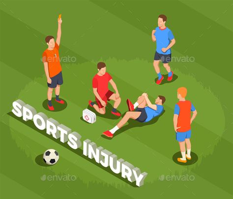 Football Sports Injury Background People Composition, Lacrosse Field, Isometric People, Podiatry Clinic, Design Studio Workspace, Pink Basketball, Texas Sports, Playing Sports, Sports Injury