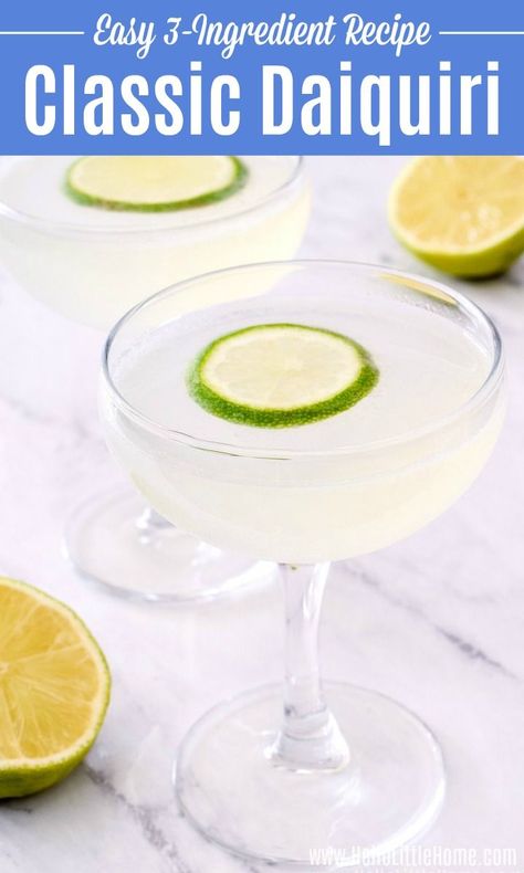 Lime Daiquiri Recipe, Daquiri Recipe Traditional, Classic Daiquiri Recipe, Classic Daiquiri, Healthy Cocktail Recipes, Daiquiri Recipe, Daiquiri Cocktail, Healthy Cocktails, Classic Cocktail Recipes