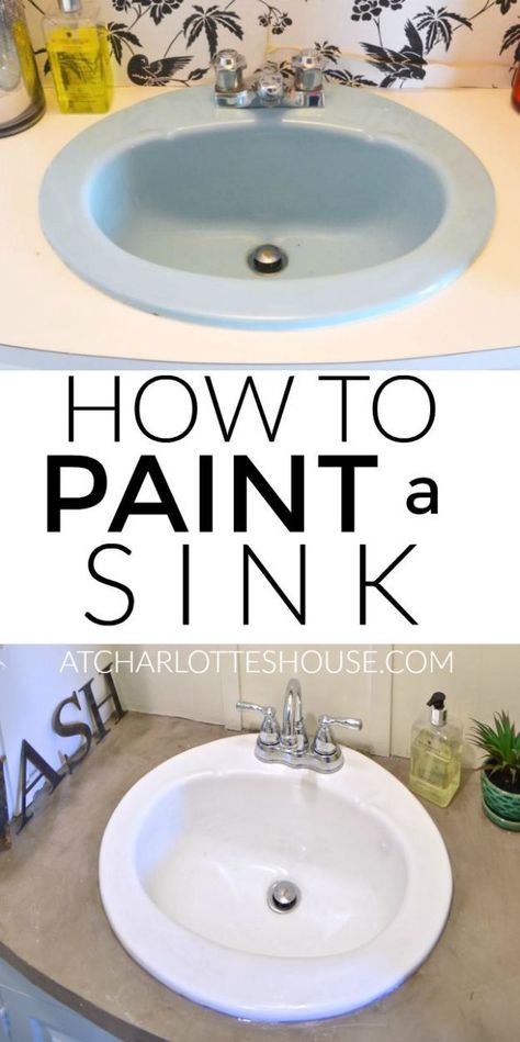 DIY Remodeling Hacks - Paint An Old Sink - Quick and Easy Home Repair Tips and Tricks - Cool Hacks for DIY Home Improvement Ideas - Cheap Ways To Fix Bathroom, Bedroom, Kitchen, Outdoor, Living Room and Lighting - Creative Renovation on A Budget - DIY Projects and Crafts by DIY JOY http://diyjoy.com/diy-remodeling-hacks Paint A Sink, Painting A Sink, Remodeling Hacks, Film Decor, Easy Home Improvement Projects, Old Sink, Remodel Diy, Easy Home Improvement, Best Hacks