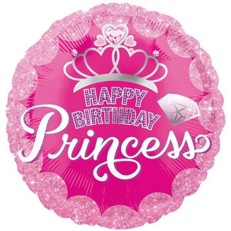 Princess Balloons, Happy Birthday Foil Balloons, Happy Birthday 18th, Happy Birthday Princess, Pink Happy Birthday, Princess Theme Party, Birthday Princess, Happy Birthday Balloons, Happy Birthday Messages